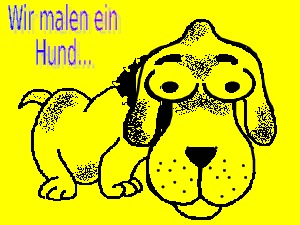 klicke hier, um die Datei herunterzuladen Wir malen einen Hund