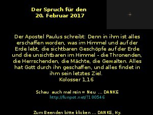 klicke hier, um die Datei herunterzuladen Der Spruch fuer 20..02.2017