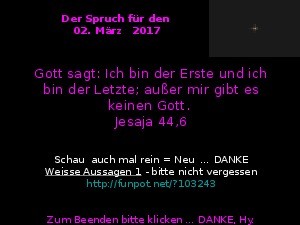 Der Spruch fuer 02.03.2017