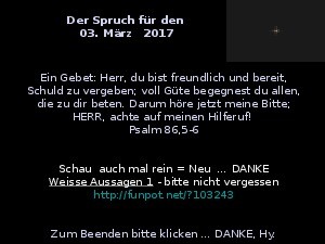 klicke hier, um die Datei herunterzuladen Der Spruch fuer 03.03.2017