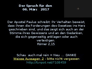 klicke hier, um die Datei herunterzuladen Der Spruch fuer 06.03.2017