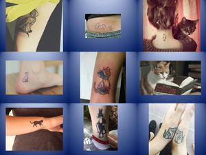 klicke hier, um die Datei herunterzuladen Tatoos Chat - Katzen Tattoos
