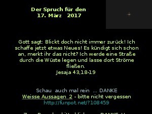 Der Spruch fuer 17.03.2017