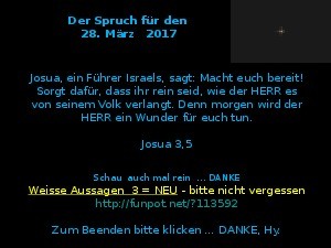 Der Spruch fuer 28.03.2017