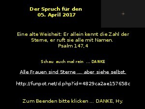 Der Spruch fuer 05.04.2017