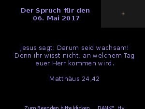 klicke hier, um die Datei herunterzuladen Der Spruch fuer 06.05.2017