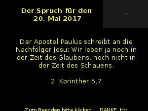 klicke hier, um die Datei herunterzuladen Der Spruch fuer 20.05.2017