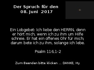 Der Spruch fuer 08.06.17