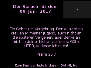 Der Spruch fuer 09.06.17