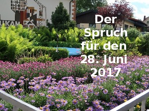 Der Spruch fuer 28.06.17