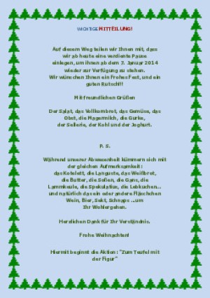 WICHTIGE MITTEILUNG