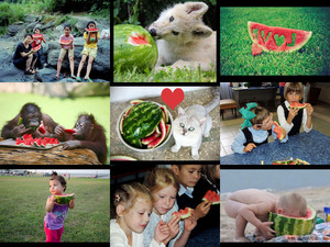 klicke hier, um die Datei herunterzuladen Everyone loves a watermelon - Jeder liebt eine Wassermelone