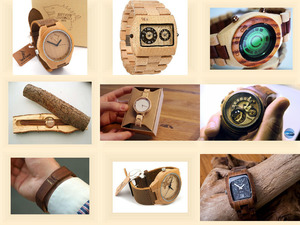 Armbanduhren aus Holz.Erika