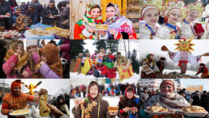 Russischer Feiertag Maslenitsa.Erika