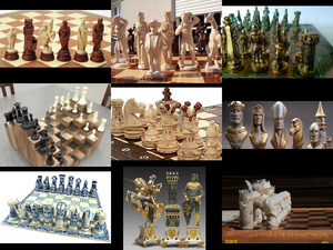 Schachfiguren in der Welt