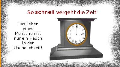 Wie doch die Zeit vergeht