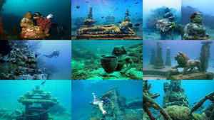 Unterwassertempel Bali.Erika