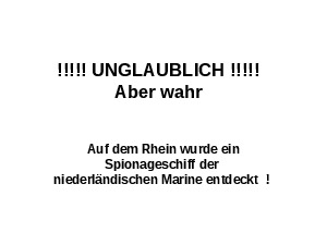 Unglaublich aber wahr