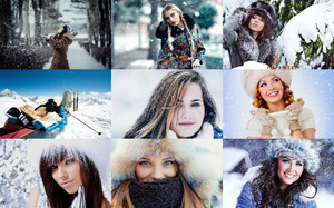 Girls in the Snow - Mädchen im Schnee