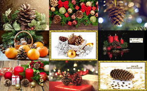 klicke hier, um die Datei herunterzuladen Xmas Cones 1 - Tannenzapfen 1