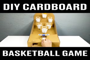 Baketball Tisch-Spiel selbst gebaut