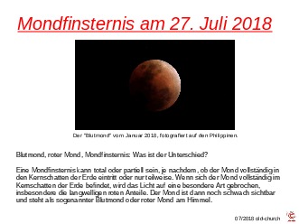 Mondfinsternis 2018