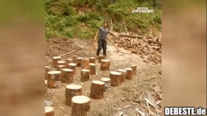 Holzhacken Im Akkord