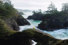Der Sound von Crashing Waves entlang der Küste von Oregon