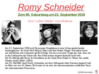 Romy Schneider - 80. Geburtstag