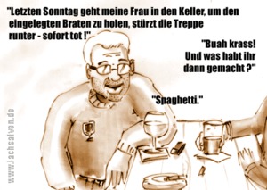 Witz-Illustration-Spaghetti