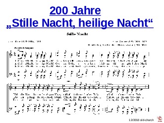 200 Jahre Stille Nacht - heilige Nacht