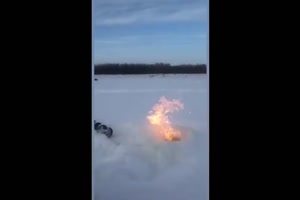 Gas aus dem Fluss in Russland
