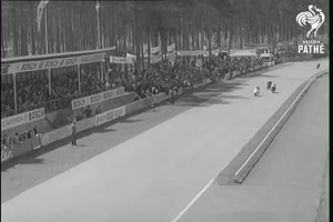 Hockenkeim 1955. Gilera gewinnt in der 500ccm Klasse