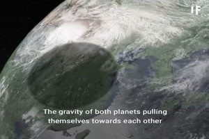 Wenn die Erde mit einem Planeten kollidiert