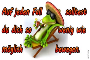 Wenig bewegen