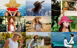 klicke hier, um die Datei herunterzuladen Girls & Straw Hats - Mädchen & Strohhüte
