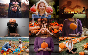 Girls & Pumpkins - Mdchen & Krbisse