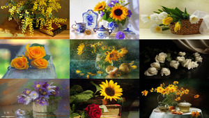 klicke hier, um die Datei herunterzuladen Still Life with flowers - Stillleben mit Blumen