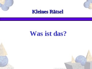 kleines Rtsel