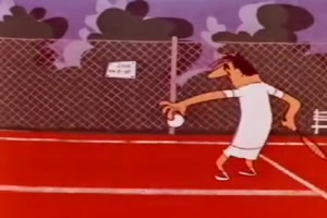 Das HB-Mnnchen beim Tennis