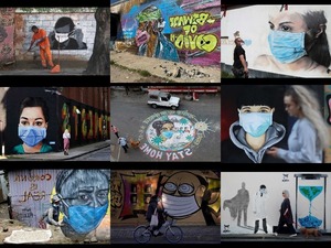 Coronavirus street art from around the world -