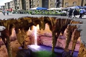 einzigartige 3D animierte Strassenmalereien