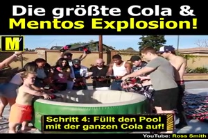 Die grte Cola und Mentos Explosion der Welt