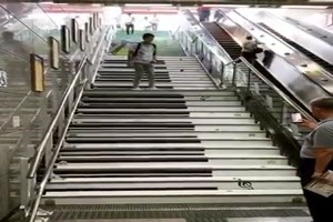 Klaviertreppe in China