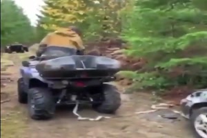 Auto abschleppen mit dem Quad