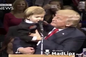 Kleiner Junge und Trump