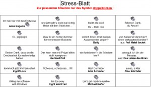 Stress-Blatt