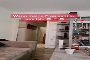 Die Frau ist in rage