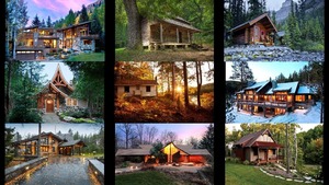 Houses in the woods
