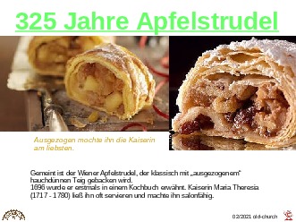 325 Jahre Apfelstrudel